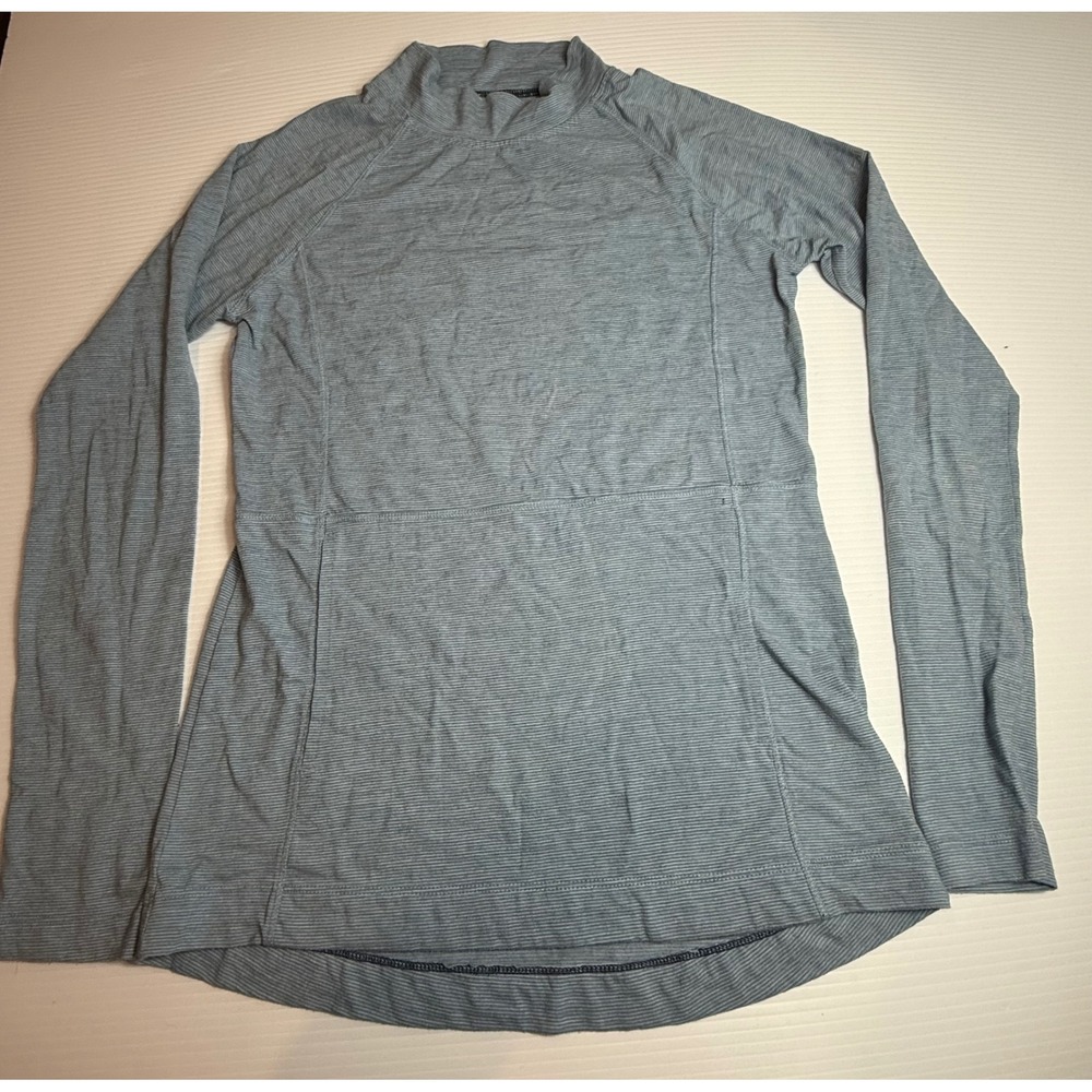 Columbia Women's Omni-Wick Active Fit Striped Blue Long Sleeve Top Small
